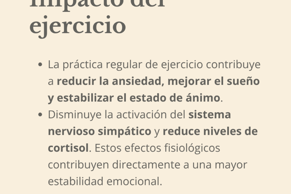 salud mental y ejercicio