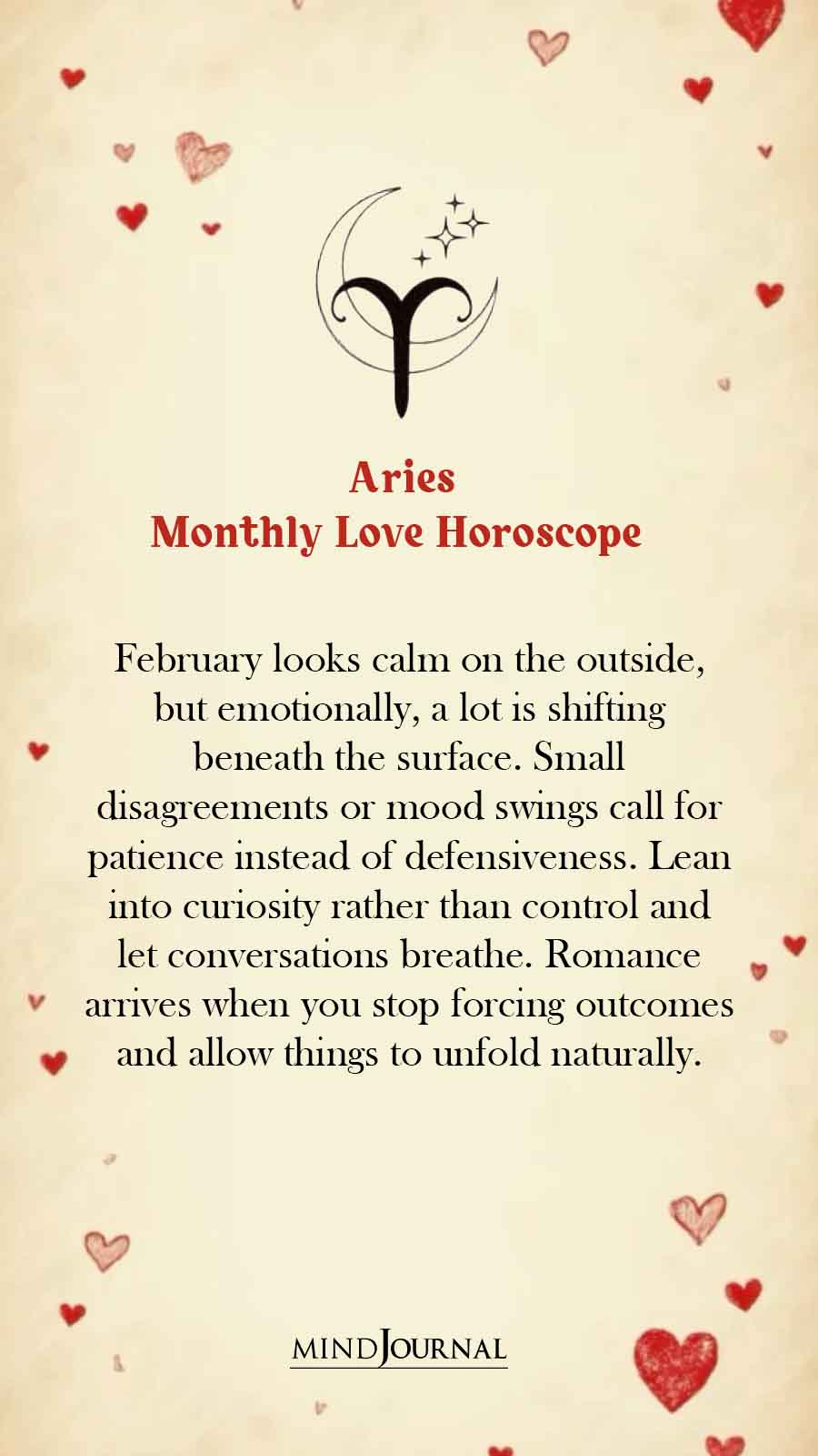 Aries love horoscope