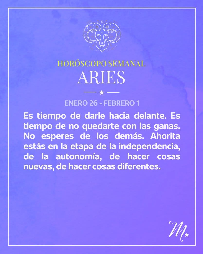 Aries horóscopo semanal