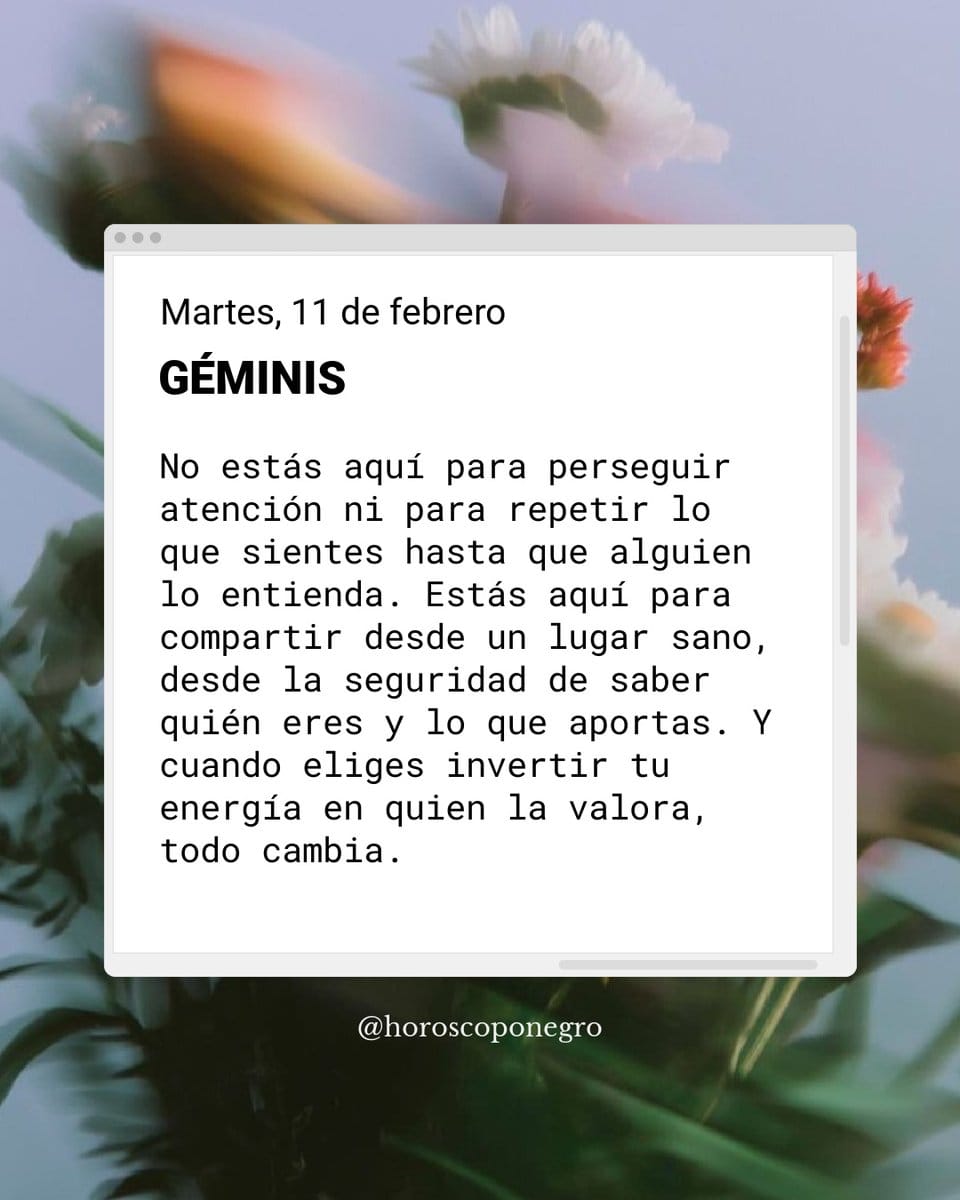 Géminis horóscopo semanal