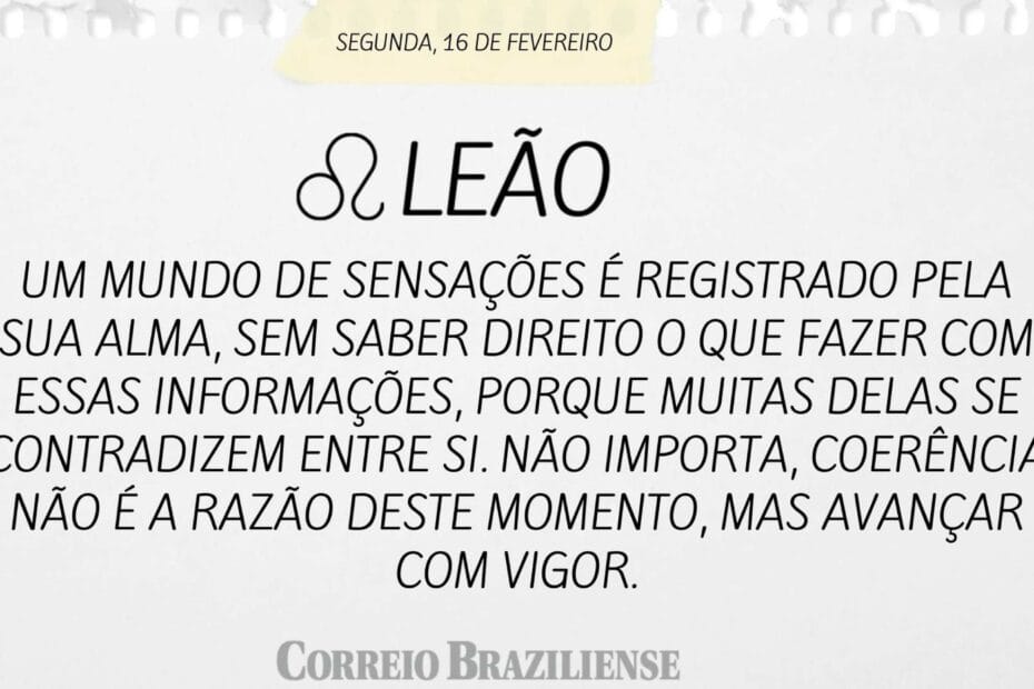 Leão horóscopo diário