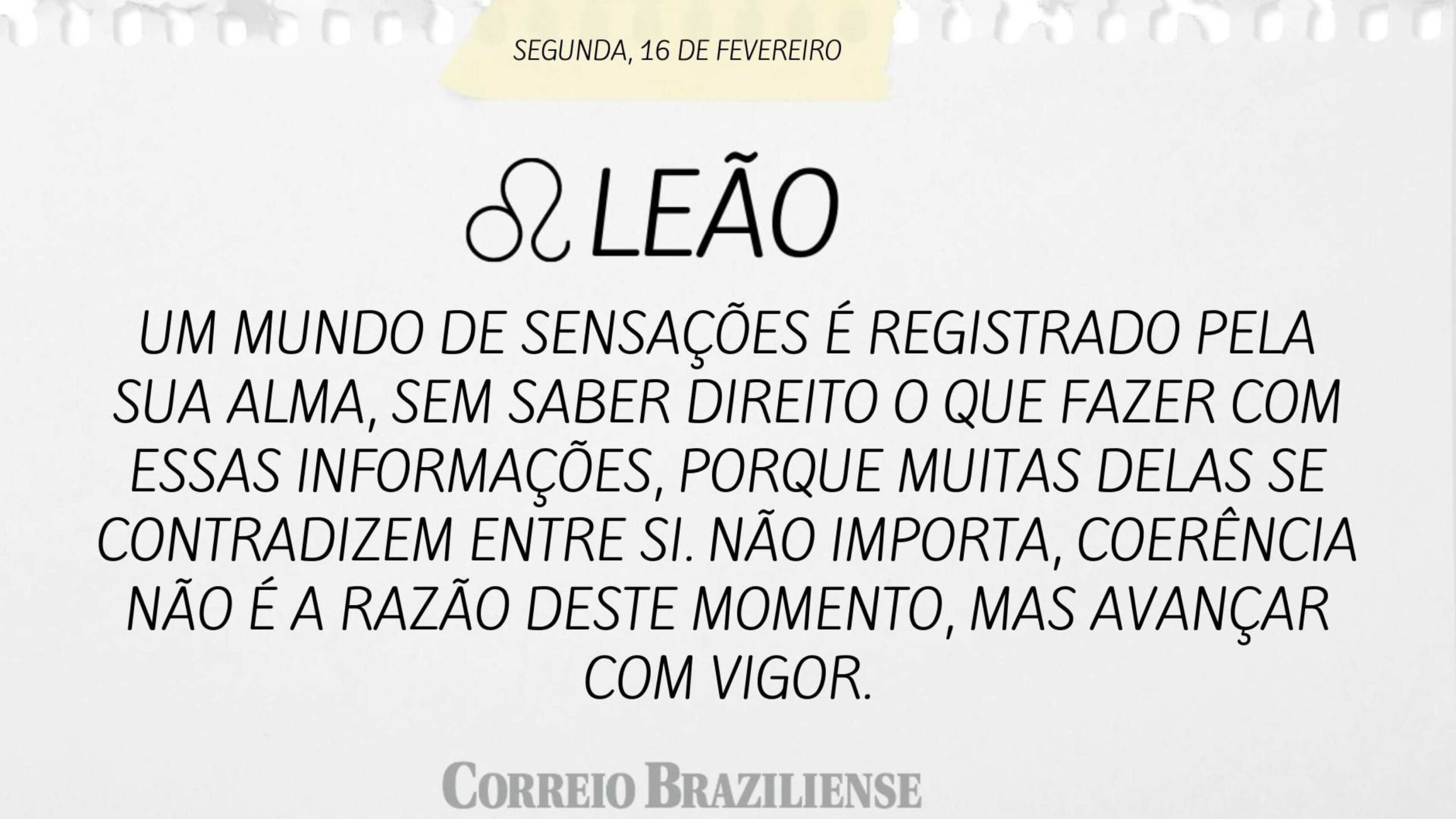 Leão horóscopo diário