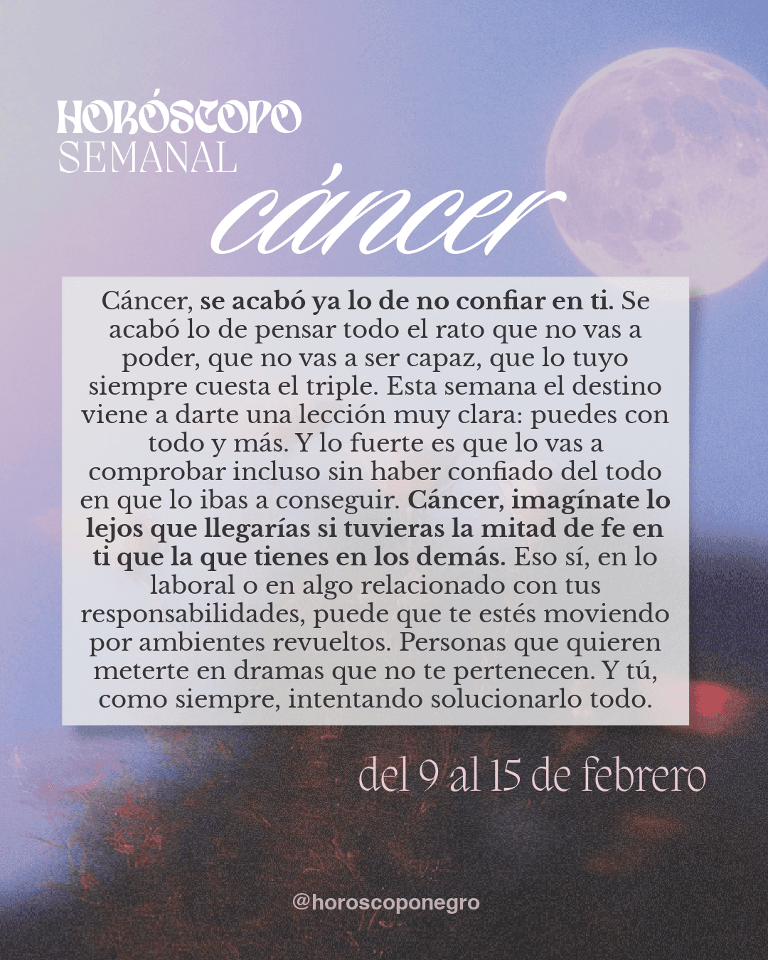 Cáncer horóscopo diario