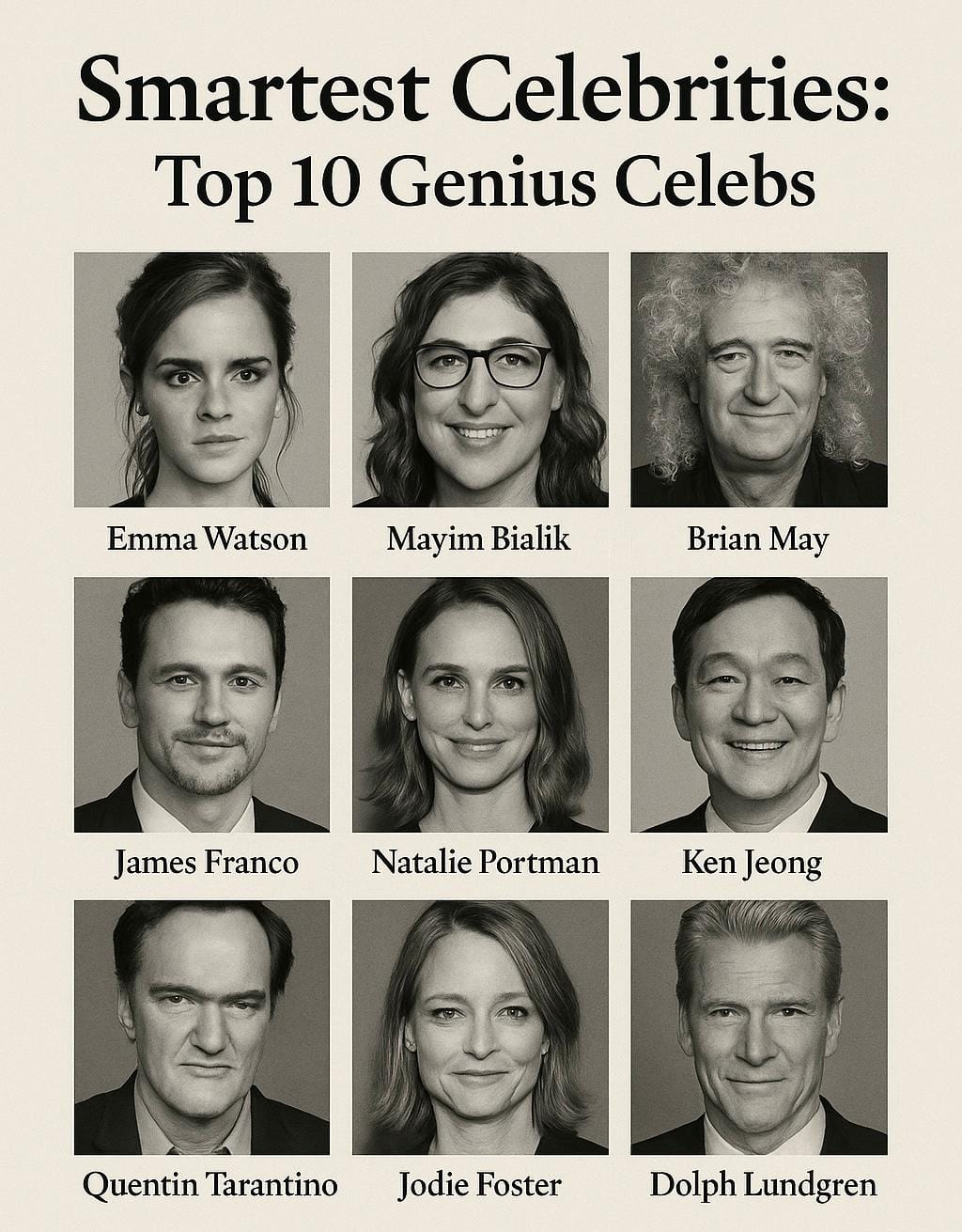 famous celebrities iq